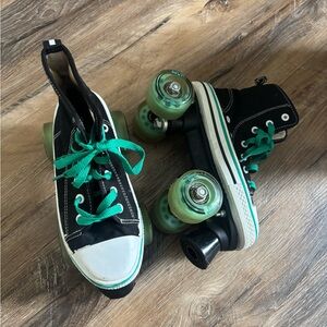 Hype Sk8 Co Kids Black and Green Roller Skates